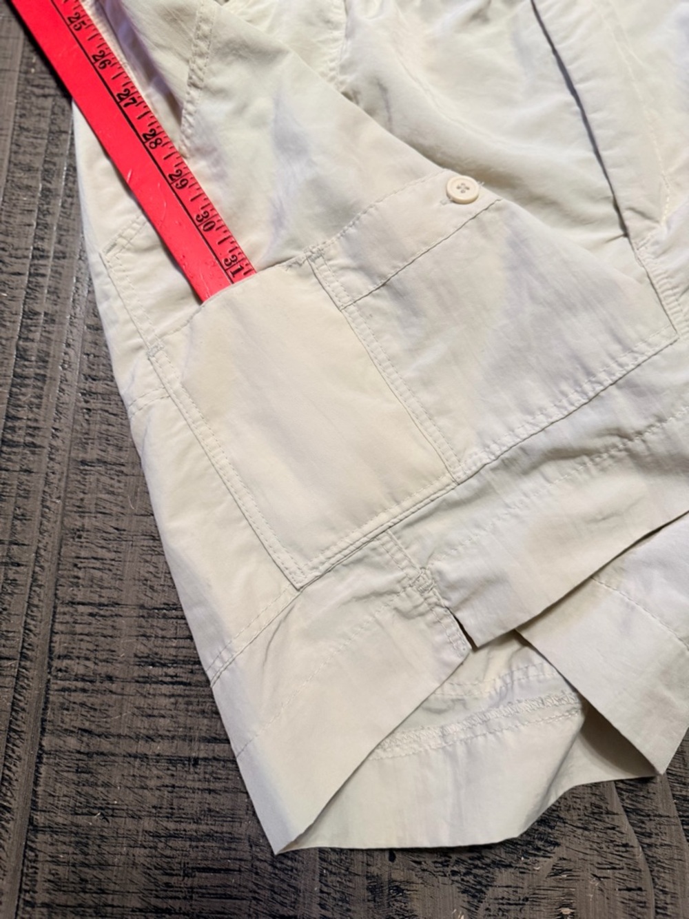 AFTCO Mens Light Beige Cargo Fishing Shorts - Picture 3 of 11